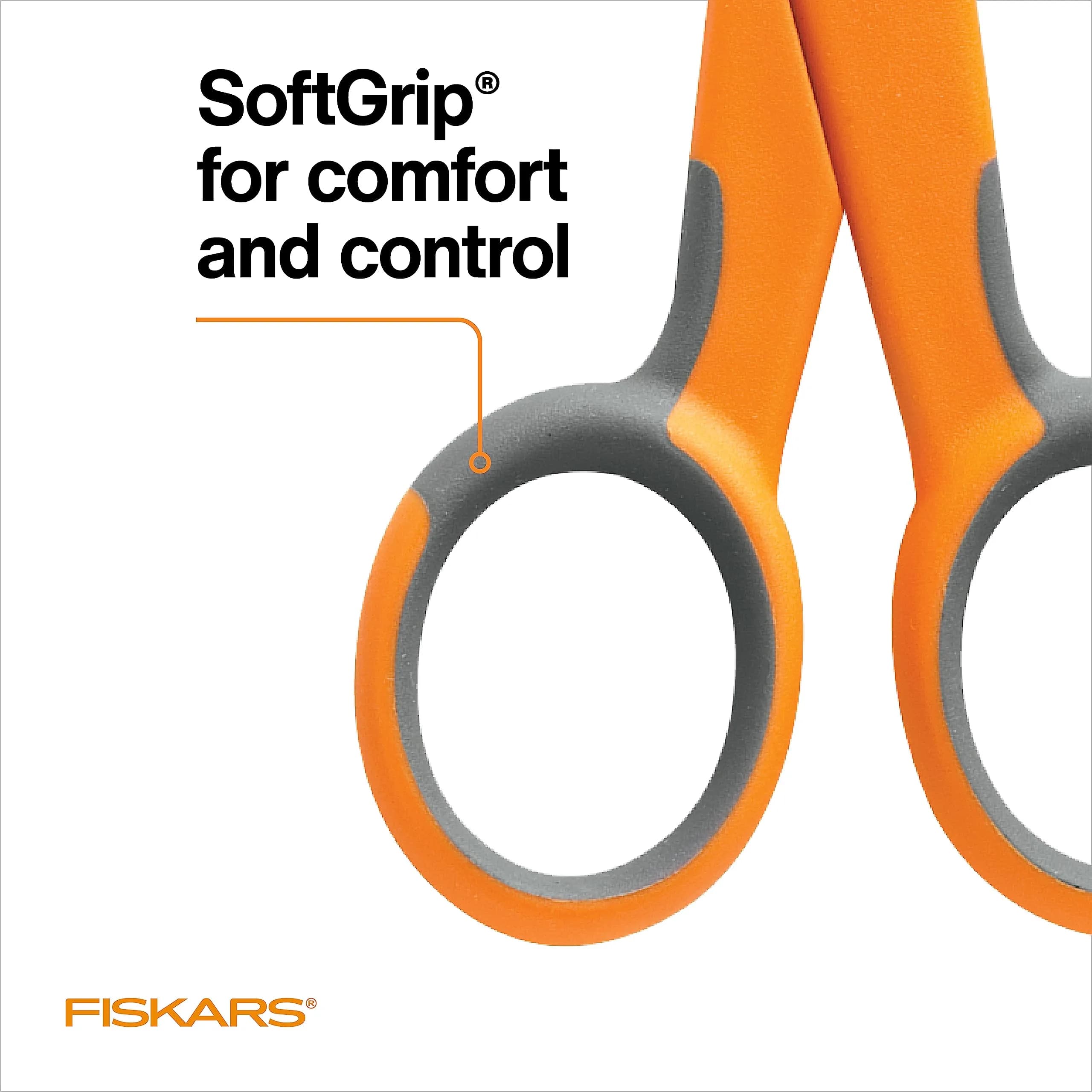 Fiskars SoftGrip Micro-Tip Scissors 5" Stainless Steel | Precision Cutting for Sewing & Crafts - view 5