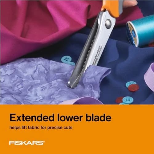 Fiskars SoftGrip Pinking Shears 8 Inch (20.32 cm) Fabric Scissors | Precision Zigzag Edge for Sewing and Quilting thumbnail 5