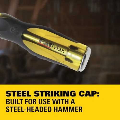 Stanley 16-978 1-Inch Wide FatMax Short Blade Chisel | High-Performance Woodworking Tool thumbnail 4