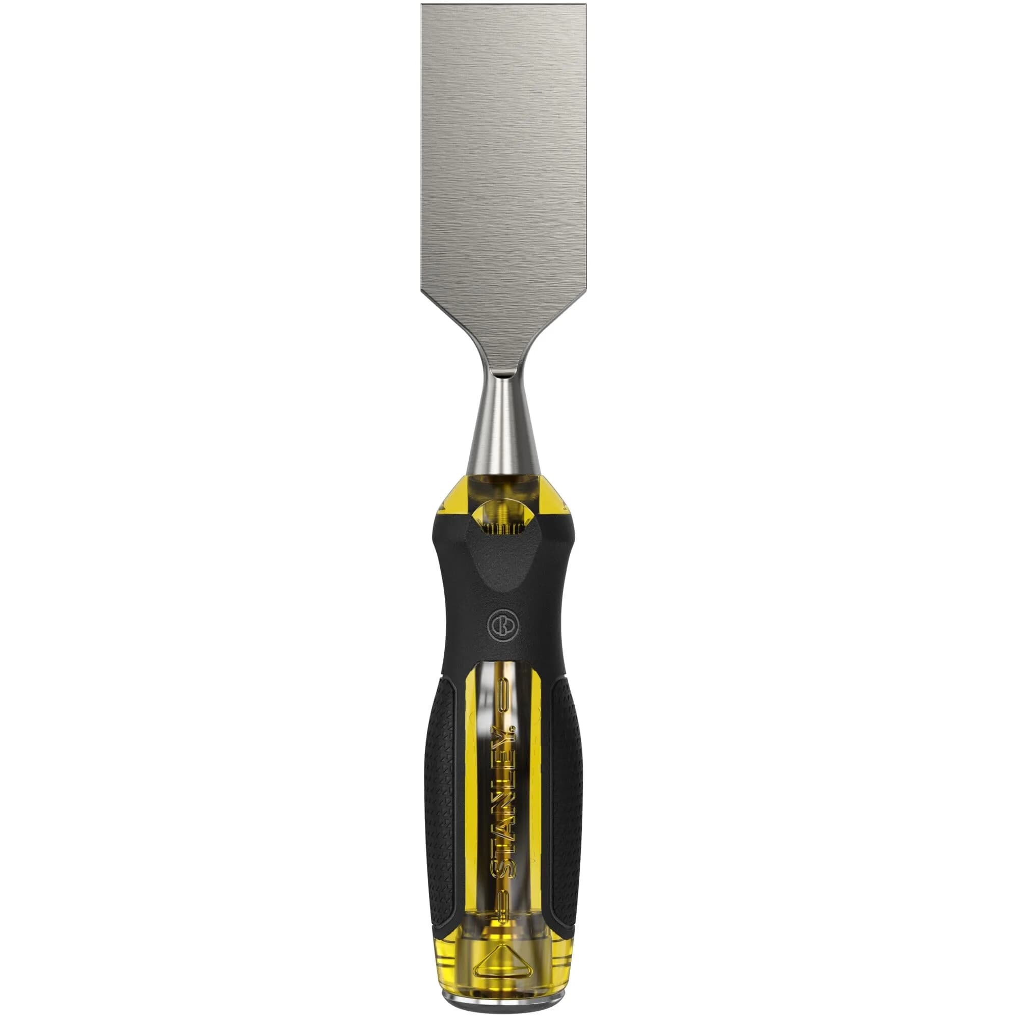 STANLEY 1-1/2 in. (38mm) x 9 in. Thru Tang Butt Wood Chisel | High Chrome Carbon Steel, Ergonomic Handle