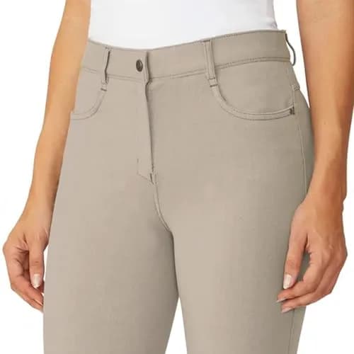 Ovation Women's SoftFlex Suede Knee Patch Breeches | Mid-Weight Stretch UPF 30 Euro Melange 30 thumbnail 3