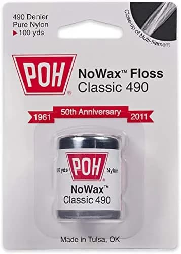 POH Unwaxed Dental Floss 100 Yd (12x100yd) | Dermatologist Tested for Orthodontic & Periodontal Needs thumbnail 1