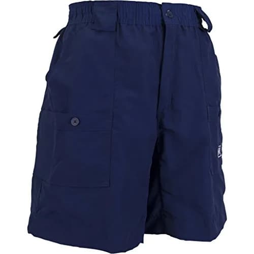 AFTCO Original Fishing Shorts Long Navy | Durable Nylon, 7 Pockets, 18" Outseam thumbnail 4