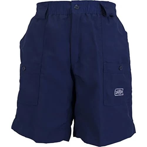 AFTCO Original Fishing Shorts Long Navy | Durable Nylon, 7 Pockets, 18" Outseam thumbnail 2
