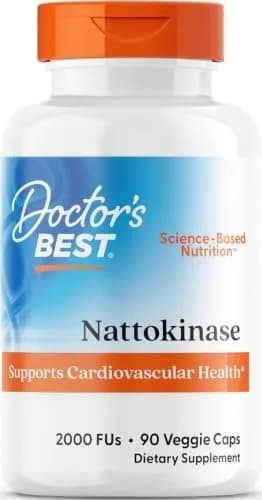 Doctor's Best Nattokinase 2000 FU Supplement 90 Veg Caps | Supports Circulatory Health thumbnail 1
