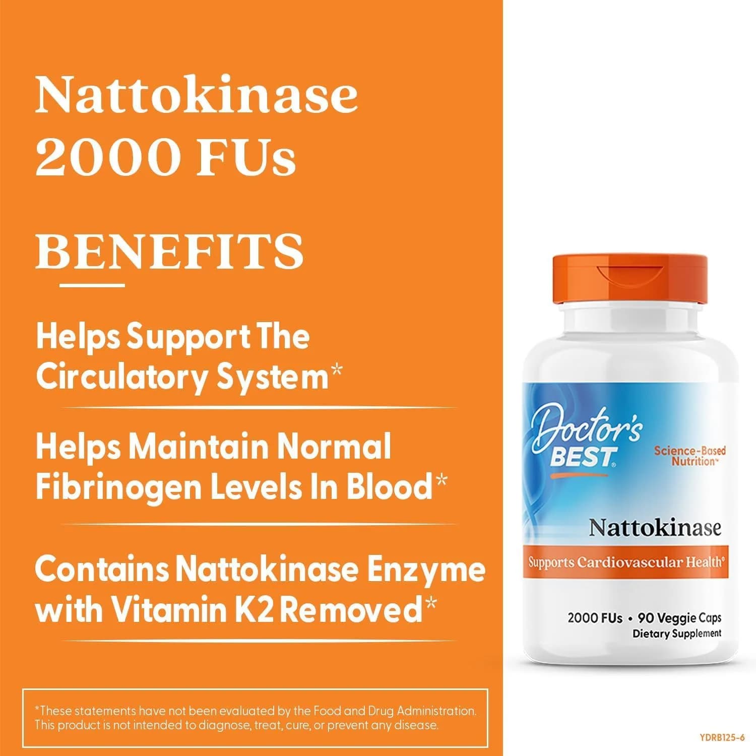 Doctor's Best Nattokinase 2000 FU Supplement 90 Veg Caps | Supports Circulatory Health - view 3
