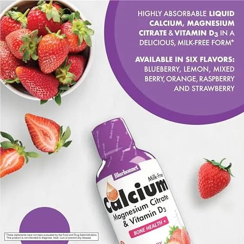 BlueBonnet Liquid Calcium Citrate 16 fl oz | Bone Support with Vitamin D3 (70-120 chars) thumbnail 3