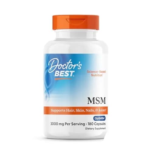 Doctor's BEST MSM Supplement Capsules 3000 mg (180 Count) | Supports Hair, Skin, Nails, Joint Health & Mobility thumbnail 1