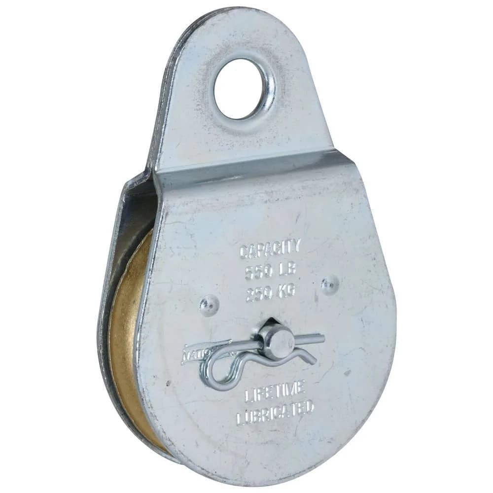 National Hardware N220-012 Fixed Single Pulley 2-1/2" Zinc Plated | Durable Corrosion-Resistant Hardware (70-120 chars)
