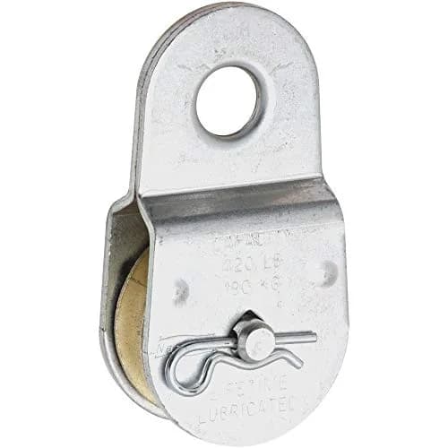 National Hardware Fixed Single Pulley, 1-1/2 in, Die Cast Zinc, Zinc Plated | Durable Zinc Plated Pulley for Indoor & Outdoor Use thumbnail 2