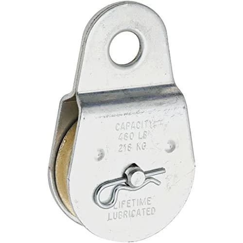 National Hardware N195-818 Fixed Single Pulley, Zinc Plated, 2" | Corrosion-Resistant Industrial Hardware thumbnail 1