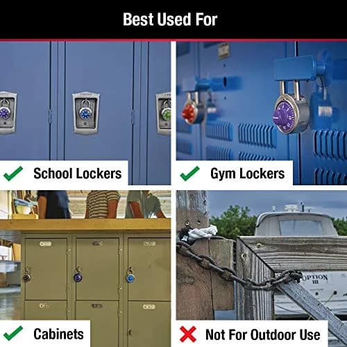 Master Lock 1505D Locker Lock Combination Padlock 48mm (1.88in) | Resettable 3-Digit Security thumbnail 3