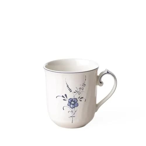 Villeroy & Boch Vieux Luxembourg Mug, 10 oz | Premium Porcelain, White/Blue, Dishwasher & Microwave Safe thumbnail 1