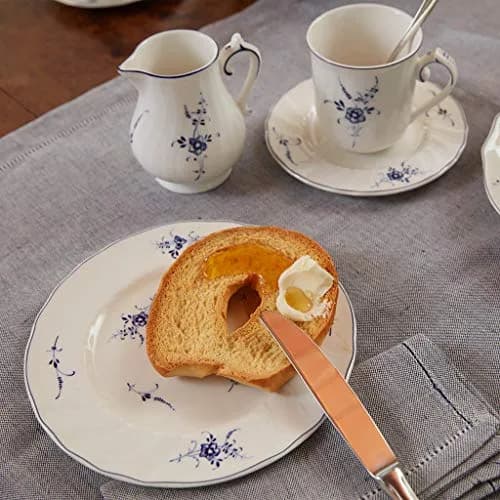 Villeroy & Boch Vieux Luxembourg Mug, 10 oz | Premium Porcelain, White/Blue, Dishwasher & Microwave Safe thumbnail 2