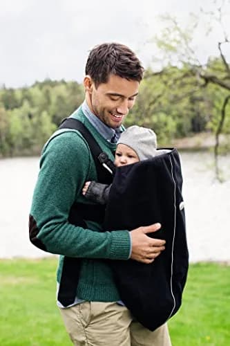 BabyBjörn Cover for Baby Carrier - Black | Water-Repellant Fleece for Cold & Wet Weather thumbnail 2