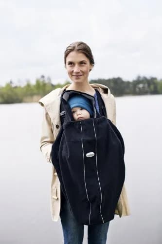 BabyBjörn Cover for Baby Carrier - Black | Water-Repellant Fleece for Cold & Wet Weather thumbnail 3