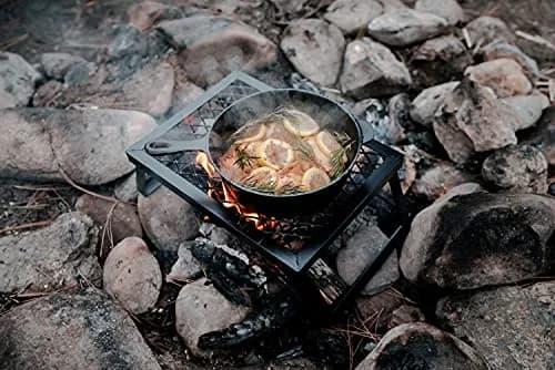Stansport Heavy-Duty Camp Grill - Small | Durable Steel Mesh Cooking Surface, Compact & Foldable thumbnail 4