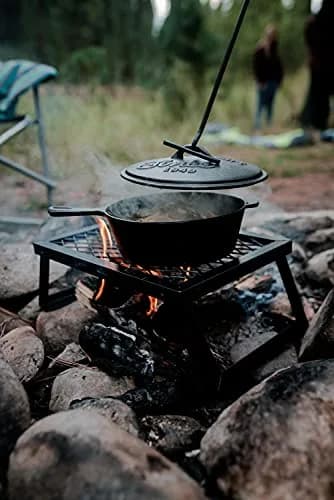 Stansport Heavy-Duty Camp Grill - Small | Durable Steel Mesh Cooking Surface, Compact & Foldable thumbnail 5