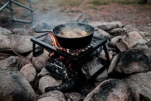 Stansport Heavy-Duty Camp Grill - Small | Durable Steel Mesh Cooking Surface, Compact & Foldable thumbnail 6