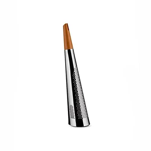 Alessi Todo Giant Cheese and Nutmeg Grater in Steel and Wood, Silver | 48.3 cm (19") Tall Grating Tool thumbnail 2