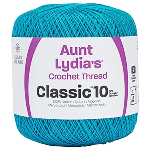 Aunt Lydia's Crochet Cotton Classic Size 10 Thread, Parakeet | 320m (350yd) | 100% Mercerized Cotton thumbnail 1