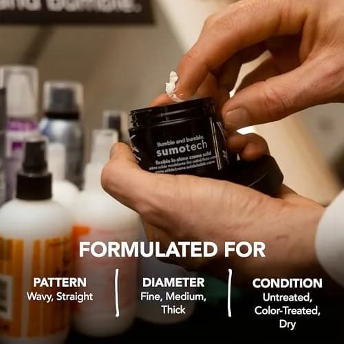 Bumble and bumble. Sumotech Flexible Hold Cream Solid | Hair Styling Cream | Flexible Hold & Pliable Texture for Short Hair | Lo-Shine Finish thumbnail 6