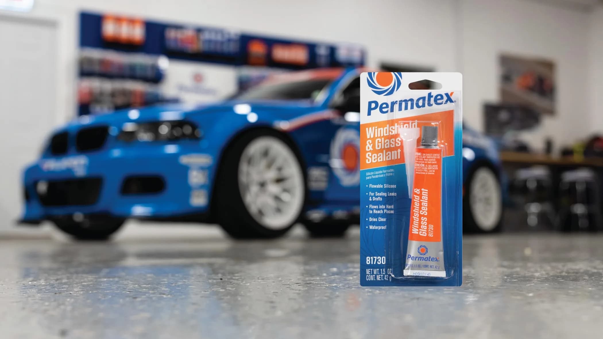 Permatex Flowable Silicone Windshield and Glass Sealer 44ml (1.5 Fl Oz) | Seals Leaks in Hard-to-Reach Areas - view 3