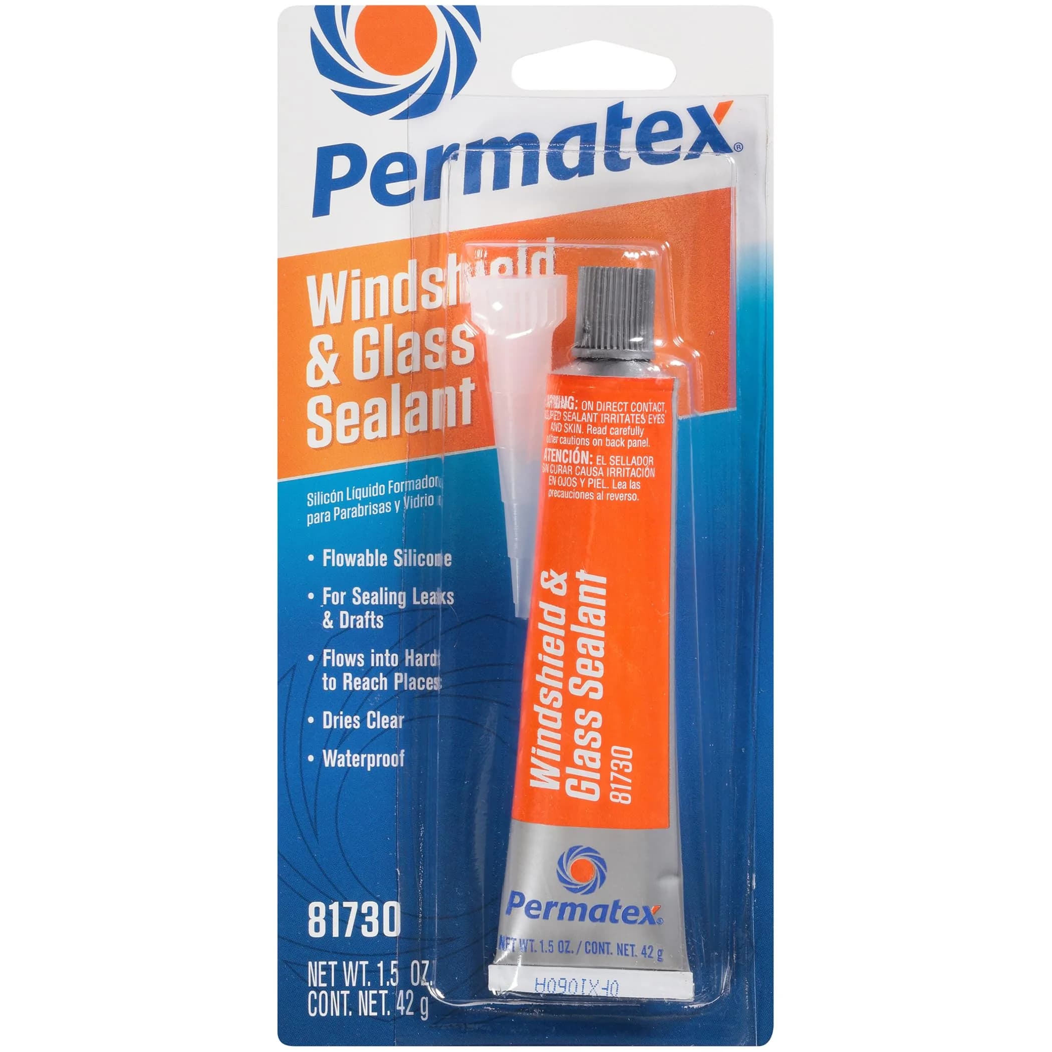 Permatex Flowable Silicone Windshield and Glass Sealer 18 fl oz (Pack of 12) | Seals Leaks in Hard-to-Reach Areas — 1.5 ounce / Medium Strength