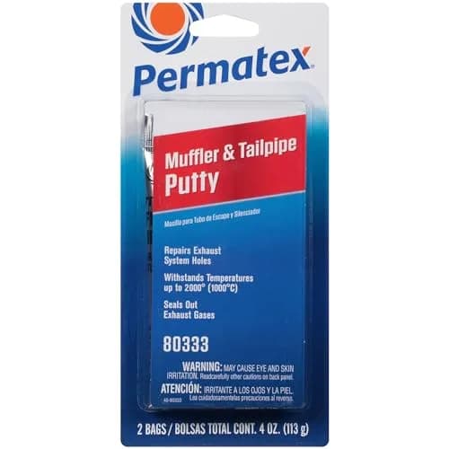 Permatex 80333 Muffler and Tailpipe Putty 4 oz. (118 ml) | Seals Exhaust Leaks Up to 2000°F thumbnail 1
