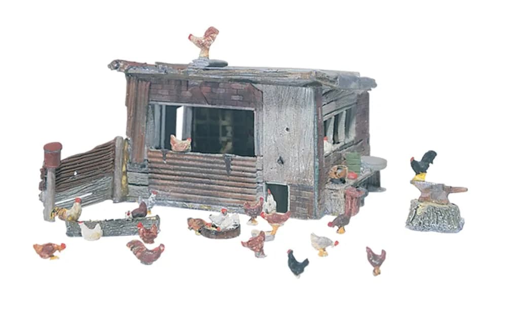 Woodland Scenics HO Chicken Coop D215 | Model Train Scenery Detail - main product image