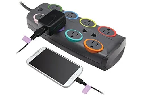 Kensington SmartSockets 8-Outlet Surge Protector 8ft Cord 2490 Joules | Superior Power Spike Defense thumbnail 4