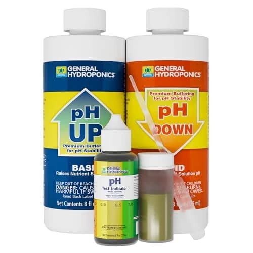 General Hydroponics pH Control Kit with pH Up, Down, Indicator & Chart | 8 oz pH Up, 8 oz pH Down, 1 oz Indicator thumbnail 1
