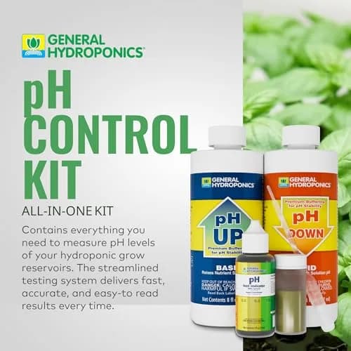 General Hydroponics pH Control Kit with pH Up, Down, Indicator & Chart | 8 oz pH Up, 8 oz pH Down, 1 oz Indicator thumbnail 2