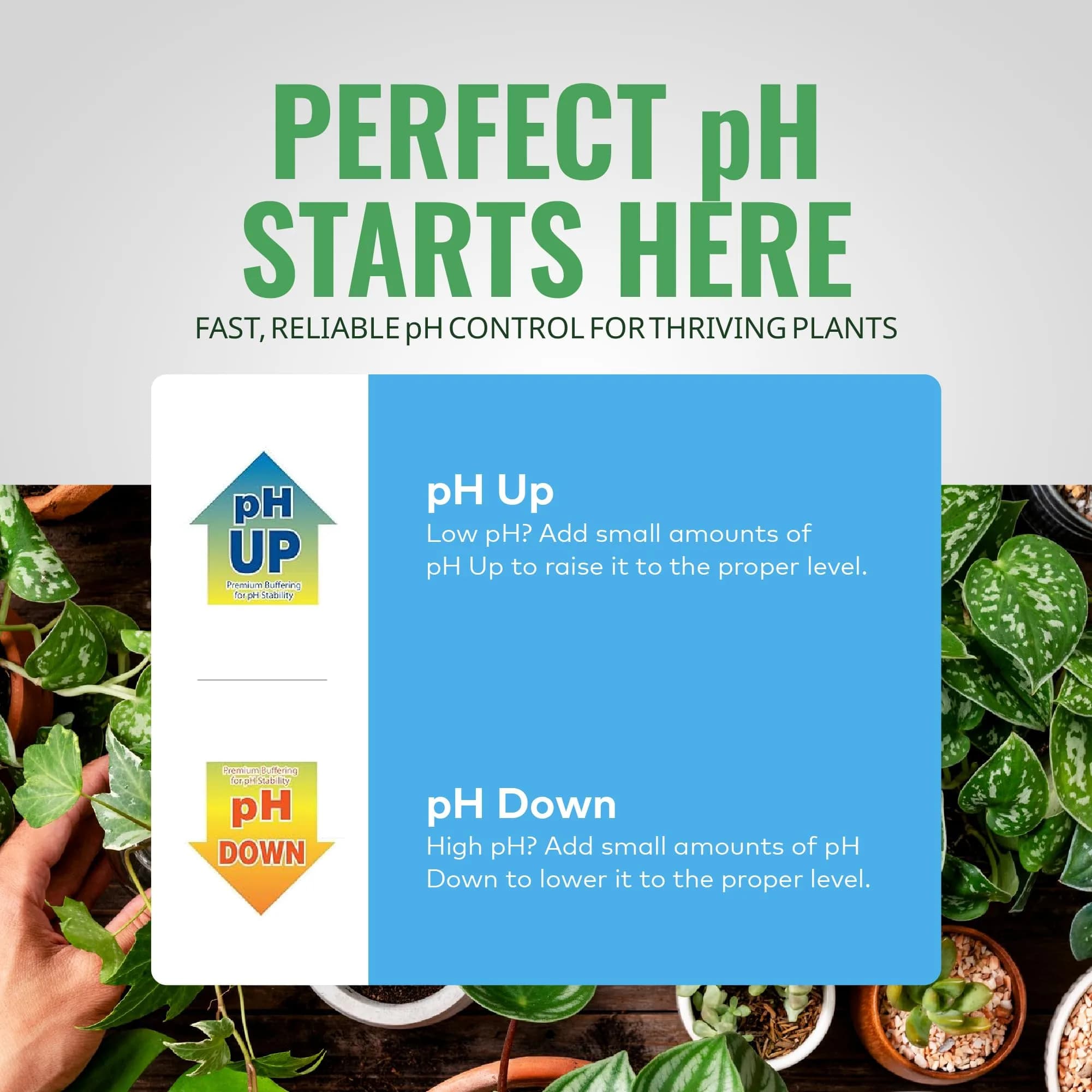 General Hydroponics pH Control Kit with pH Up, Down, Indicator & Chart | 8 oz pH Up, 8 oz pH Down, 1 oz Indicator - view 4