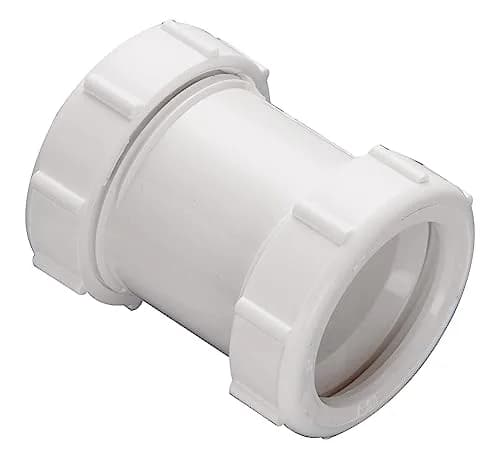 Plumb Pak 46WK Straight Extension Coupling Trap Adapter 1.5" or 1.25" x 1.5" White | Slip Joint Connection for Plumbing thumbnail 2