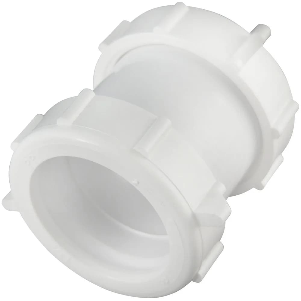 Plumb Pak 46WK Straight Extension Coupling Trap Adapter 1.5" or 1.25" x 1.5" White | Slip Joint Connection for Plumbing - view 3