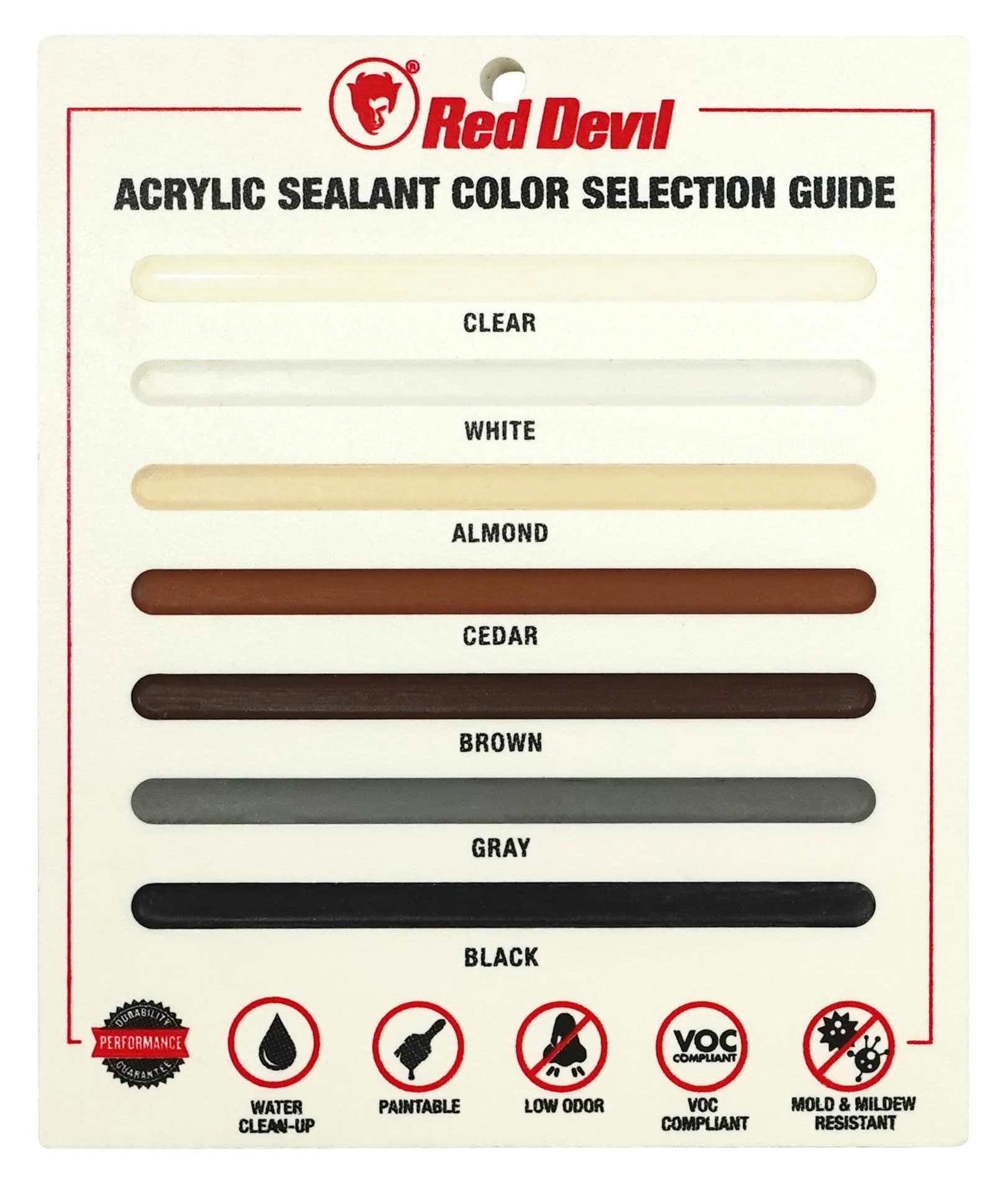 Red Devil 0876 Window & Door Silicon Acrylic Caulk, Clear, 298 ml (10.1 oz) | Waterproof & Paintable Sealant - view 5