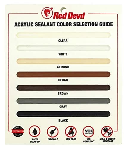 Red Devil 0876 Window & Door Silicon Acrylic Caulk, Clear, 298 ml (10.1 oz) | Waterproof & Paintable Sealant thumbnail 5