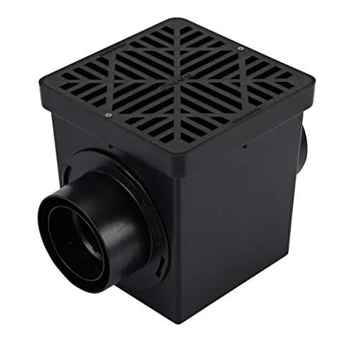 NDS Square Catch Basin Drain Kit 9-Inch Black | Handles 121 GPM Flow Rate — Yes