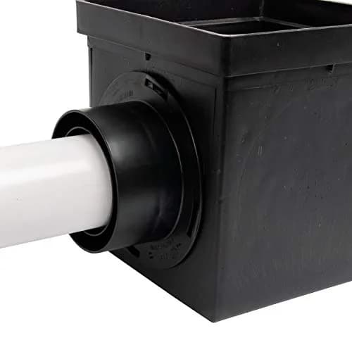 NDS Square Catch Basin Drain Kit 9-Inch Black | Handles 121 GPM Flow Rate thumbnail 7