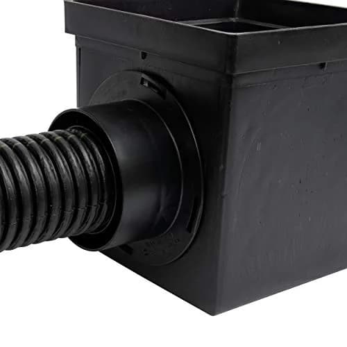 NDS Square Catch Basin Drain Kit 9-Inch Black | Handles 121 GPM Flow Rate thumbnail 9