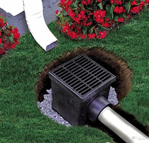 NDS Square Catch Basin Drain Kit 9-Inch Black | Handles 121 GPM Flow Rate thumbnail 2