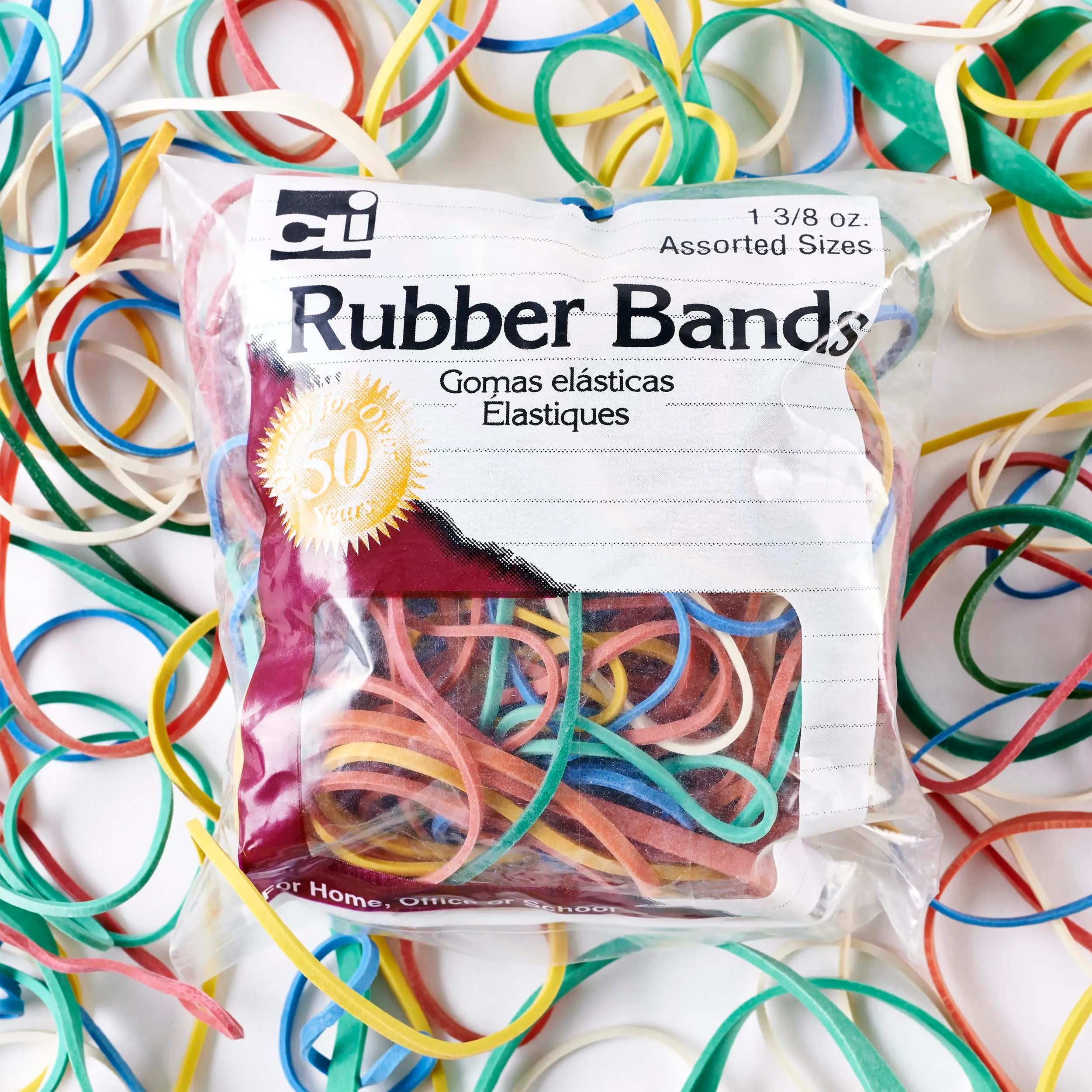 Charles Leonard Assorted Rubber Bands 1.38 oz (39g) Bag | High Tensile Strength - view 2