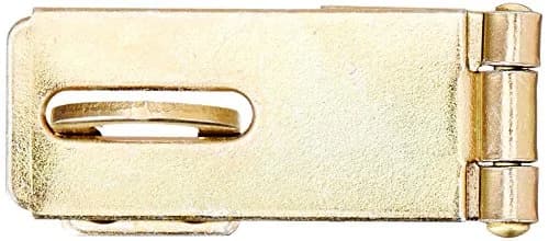 National Hardware Safety Hasp, 1-3/4 in, Steel, Brass | Heavy-duty brass safety hasp for doors & craft projects thumbnail 2