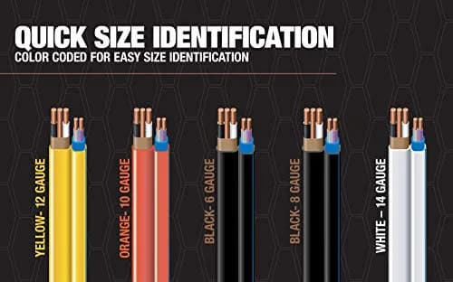 Romex 25' 10/3 NM-B Residential Indoor Electrical Wire, Orange | UL Listed, 600V, 10 Gauge, Grounded, Made in America thumbnail 7