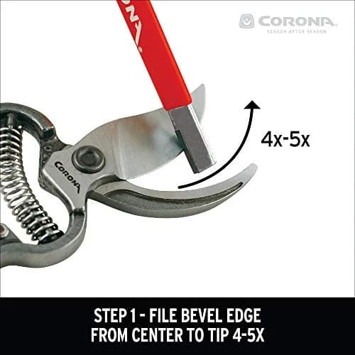 Corona Tools Handheld Garden Tool Sharpener – Blade Sharpener for Pruning Shears, Loppers, Hedge Clippers & More (1-Pack, Red) thumbnail 3
