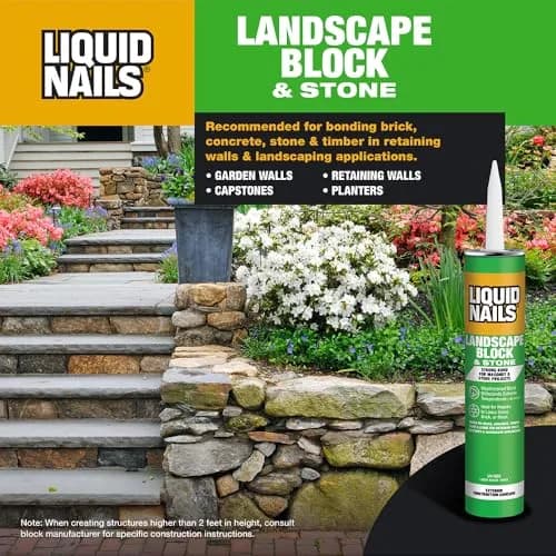 Liquid Nails LN-905 Landscape Block Adhesive 10 oz Weather-Resistant Bond for Stone & Timber thumbnail 6