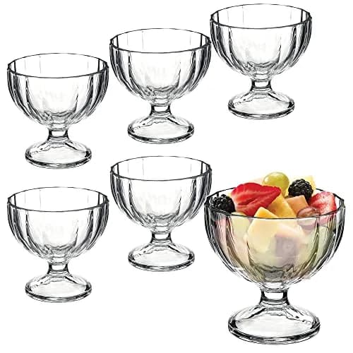 Bormioli Rocco Alaska Dessert Bowls, Set of 6 | Elegant Glassware for Desserts & Salads thumbnail 1