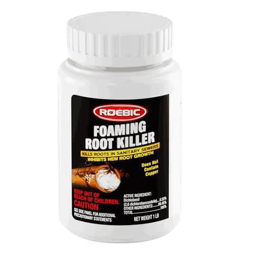 Roebic FRK Foaming Root Killer 1 lb (454 g) | Chemical Septic System & Drain Field Root Destroyer thumbnail 1