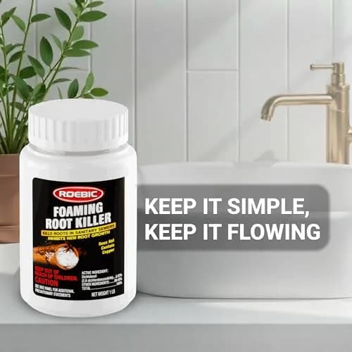 Roebic FRK Foaming Root Killer 1 lb (454 g) | Chemical Septic System & Drain Field Root Destroyer thumbnail 5